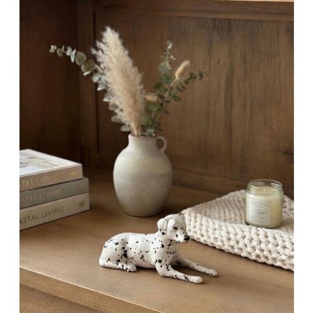 Ceramic Dalmatian Dog Figurine Piece “ Handmade Collectible Trinket Knickknack